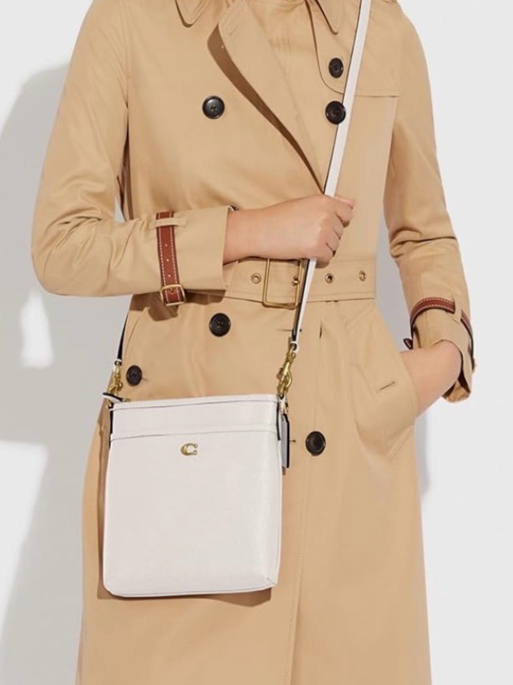 Coach Crossgrain Leather Kitt Crossbody Bag (With Original Coach Gift Box)